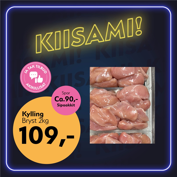 KYLLINGEBRYST 2 kg  ‼️ BEMÆRK DET SKAL FØRST AFHENTES FREDAG D. 30 OKTOBER‼️